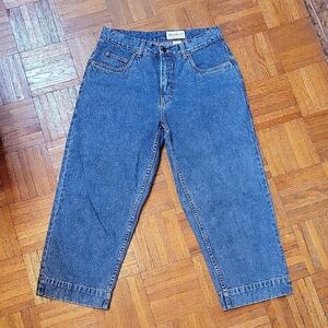 Vintage Y2K Eddie Bauer Cropped 100% Cotton Denim Jeans Size 10